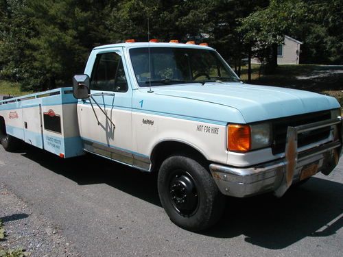 1988 ford 7.3 diesel no rust ramp car hauler flat bed 98k miles tow truck look