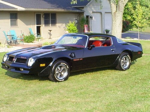 1976 pontiac trans am black & red rare high end restoration #'s match must see