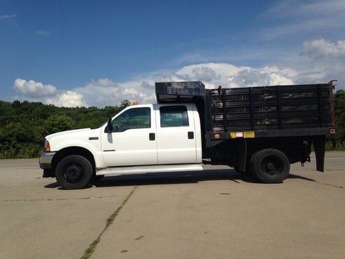 2000 ford f450 xl crew cab 4x4 7.3l powerstroke dump bed *low miles* rare!!!