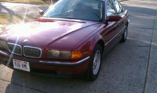 1997 bmw 740i base sedan 4-door 4.4l maroon with tan interior has all options