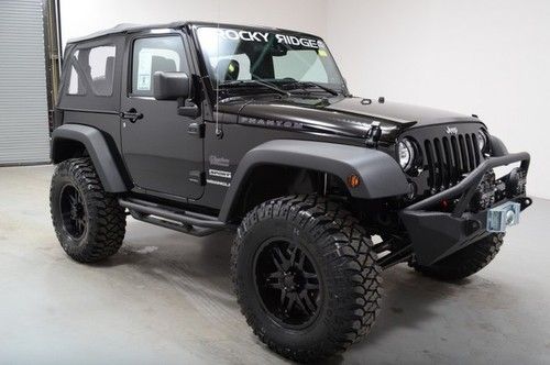 New 2014 jeep wrangler rocky ridge phantom lifted 4x4 manual free ship  l@@k