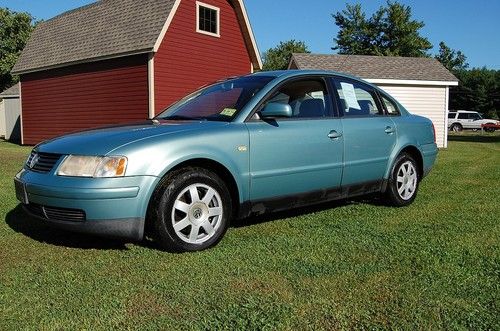 No reserve 1999 volkswagen passat gls sedan, 5 speed manual, moonroof, 1.8 l  t