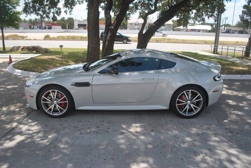 2013 aston martin vantage s coupe-silver fox- 740 miles