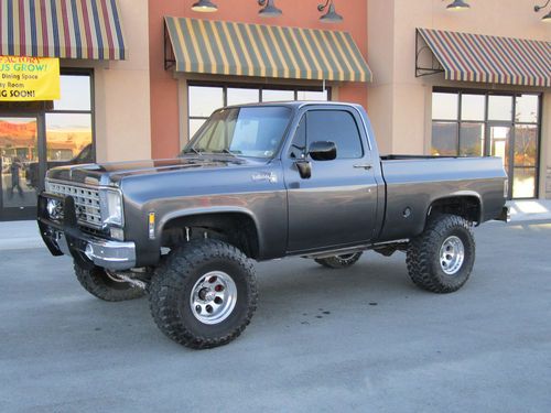 1975 chevrolet k10 pickup 4wd v8 5-speed short bed fully restored &amp; improved