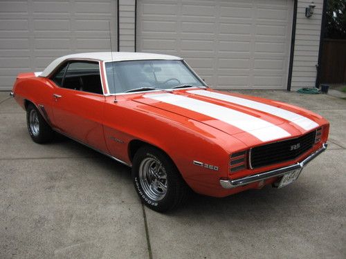 1969 CAMARO RALLY SPORT, 350, TH350, PS, PB, A/C, HUGGER ORANGE-BLACK INTERIOR!!, US $25,000.00, image 4