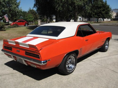 1969 CAMARO RALLY SPORT, 350, TH350, PS, PB, A/C, HUGGER ORANGE-BLACK INTERIOR!!, US $25,000.00, image 7
