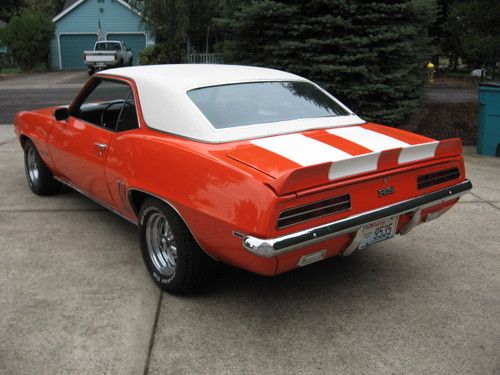 1969 CAMARO RALLY SPORT, 350, TH350, PS, PB, A/C, HUGGER ORANGE-BLACK INTERIOR!!, US $25,000.00, image 8