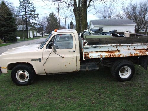 1985 chevrolet 1 ton dump truck rock gate steel dump bed dually 2wd chevy