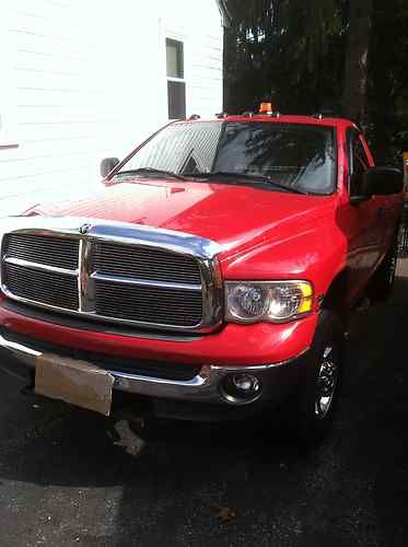 2005 dodge ram 2500 4x4 slt hemi red snowplow!!!