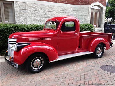 1941 chevy ak pickup 235cid loadmaster manual trans 115&#034; red wood ford gmc dodge