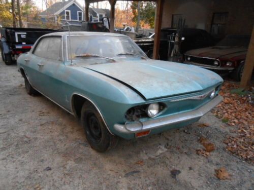 1965 chevrolet corvair monza sedan 35 k original. 110 auto - hit rear. barn find