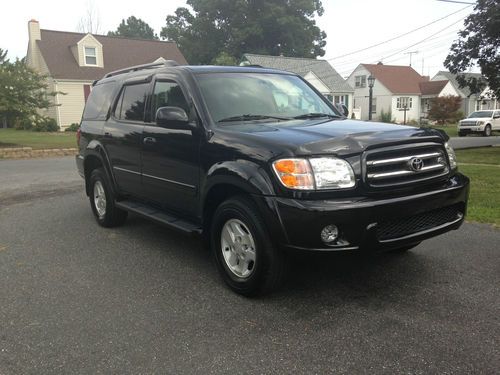 Used 2002 Toyota Sequoia Limited 34K Low Original Miles Very Rare 4WD Black/Tan, US $16,500.00, image 7