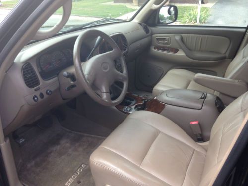 Used 2002 Toyota Sequoia Limited 34K Low Original Miles Very Rare 4WD Black/Tan, US $16,500.00, image 11
