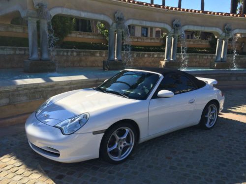 2003 porsche 911 carrera white convertible soft top 6 speed manual