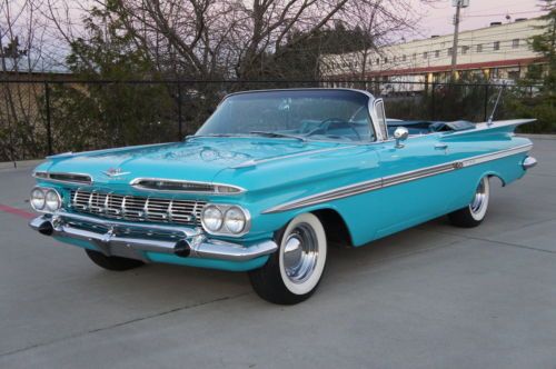 1959 CHEVY IMPALA CONVERTIBLE 348 WORKING A/C CLEAN AND RUST FREE! DRIVER, image 2