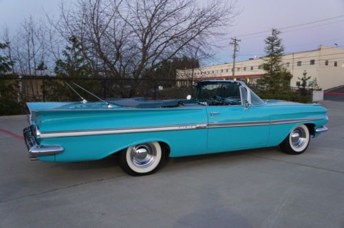 1959 CHEVY IMPALA CONVERTIBLE 348 WORKING A/C CLEAN AND RUST FREE! DRIVER, image 6