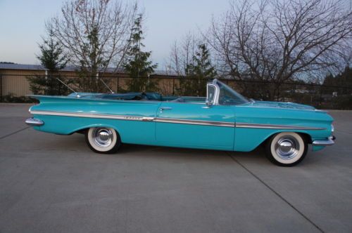 1959 CHEVY IMPALA CONVERTIBLE 348 WORKING A/C CLEAN AND RUST FREE! DRIVER, image 7