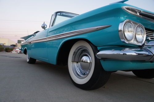 1959 CHEVY IMPALA CONVERTIBLE 348 WORKING A/C CLEAN AND RUST FREE! DRIVER, image 8