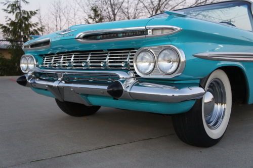1959 CHEVY IMPALA CONVERTIBLE 348 WORKING A/C CLEAN AND RUST FREE! DRIVER, image 10