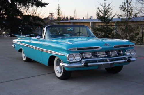 1959 CHEVY IMPALA CONVERTIBLE 348 WORKING A/C CLEAN AND RUST FREE! DRIVER, image 11