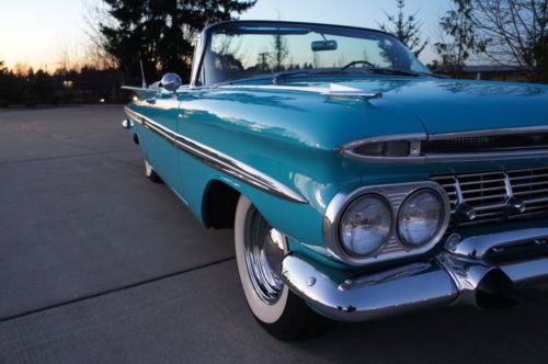 1959 CHEVY IMPALA CONVERTIBLE 348 WORKING A/C CLEAN AND RUST FREE! DRIVER, image 15