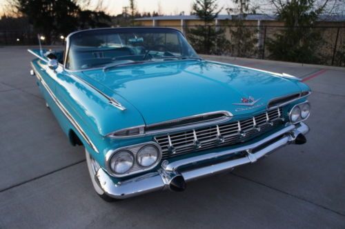 1959 CHEVY IMPALA CONVERTIBLE 348 WORKING A/C CLEAN AND RUST FREE! DRIVER, image 18