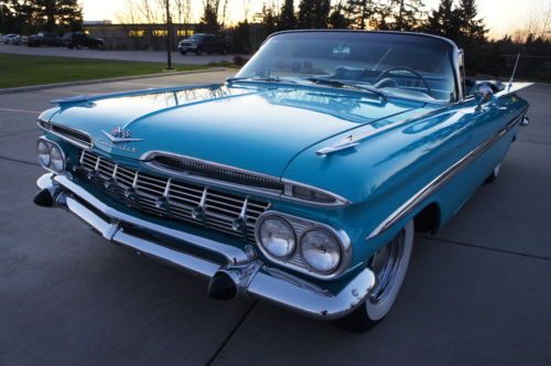 1959 CHEVY IMPALA CONVERTIBLE 348 WORKING A/C CLEAN AND RUST FREE! DRIVER, image 19