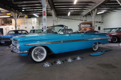 1959 CHEVY IMPALA CONVERTIBLE 348 WORKING A/C CLEAN AND RUST FREE! DRIVER, image 56