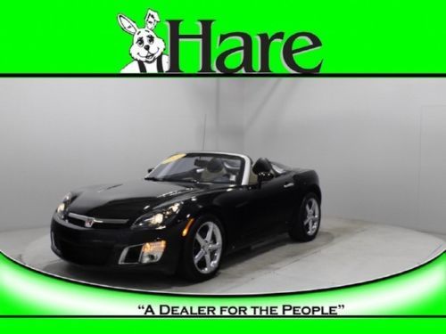 Saturn sky tan convertible top tan leather black onyx a/t 1 owner chrome wheels