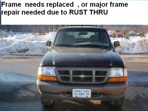 2000  ranger  4x4  needs frame repair  or replacement due to rust thru