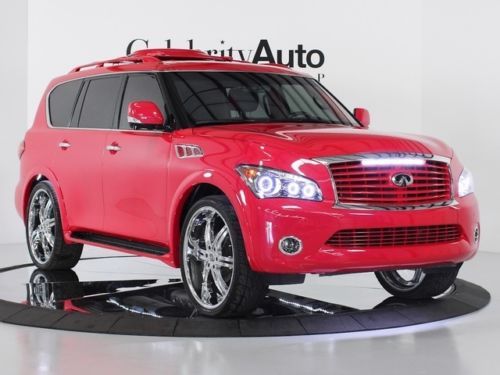 2011 infinti qx56 2wd 52,000 watt custom sound pkg custom pearl paint custom sue