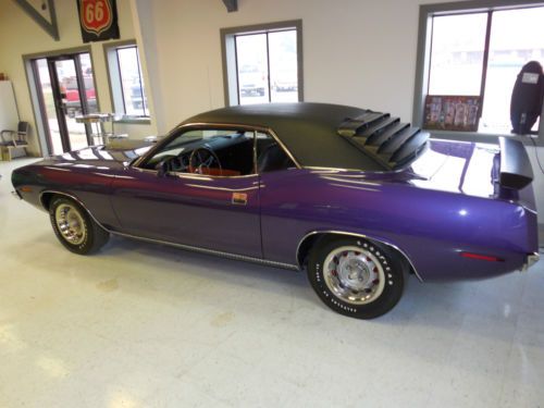 1970 plymouth cuda&#039; plum crazy 440 3 x 2 4 speed