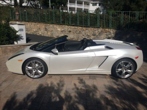 2007 lamborghini gallardo spyder pearl white