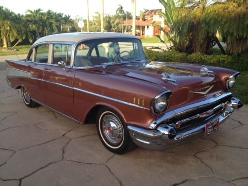 1957 chevrolet bel air  v-8  283  4 door sedan
