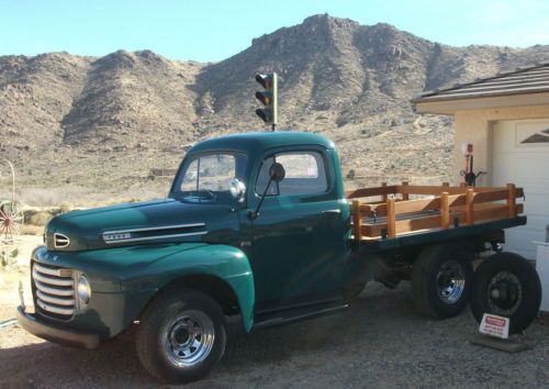 1948 f3 3/4 ton flatbed, holly green truck, 2nd owner