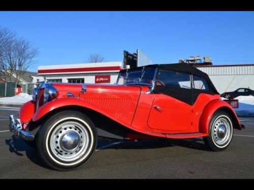 1952 mg td roadster fresh service new top very nice!