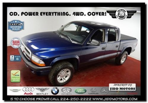 Blue with gray cd all power options 4wd quad cab clean cafax no accidents
