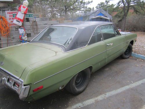 1972 dodge dart swinger 2 door factory air ac  front disc brakes,needs motor  72