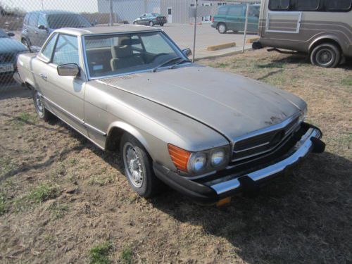 1976 mercedes benz 450sl 2 door hard top convertible project car - no title