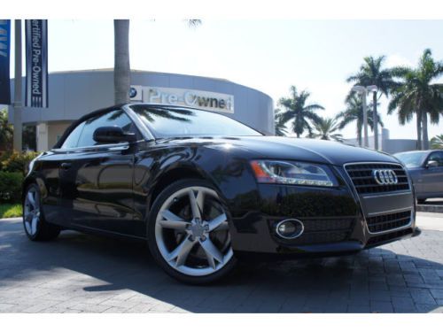 2012 audi a5 2.0t convertible premium plus navigation clean carfax florida car