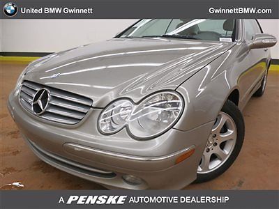 Clk320 2dr coupe 3.2l clk-class automatic gasoline 3.2l v6 cyl brilliant silver