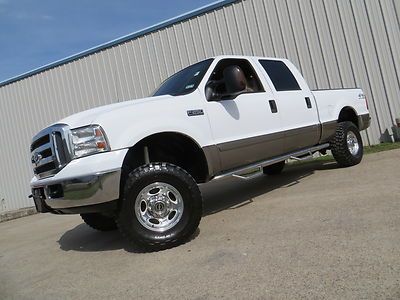 02 f250 (7.3) lariat 1-owner diesel mx6 mbrp lift upgrades swb bfgs powerful tx!