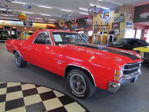 1971 chevrolet el camino ss ls-3 396/402 matching numbers 4 speed red on black