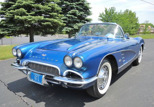 1961 corvette convertible numbers matching survivor w/ hardtop