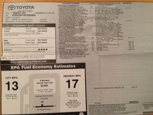 2012 TOYOTA TUNDRA 4X4 PLATINUM CREW MAX NAVIGATION REARCAM HEATED AC SEATS, US $39,999.00, image 7