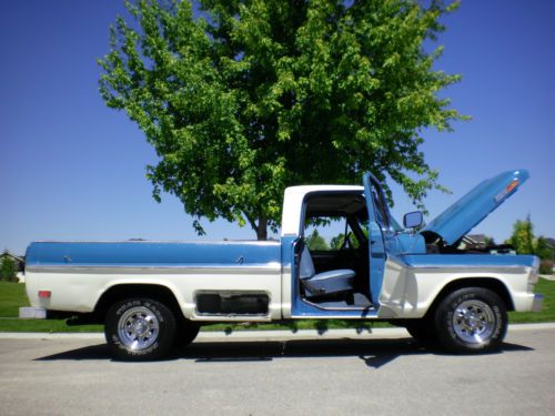 1969. ford f-100 custom cab very nice must-see rust free