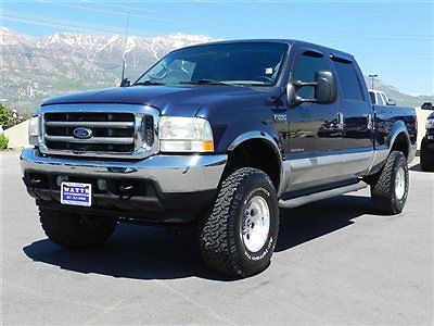 Ford crew cab xlt 4x4 powerstroke diesel custom lift wheels tires auto tow