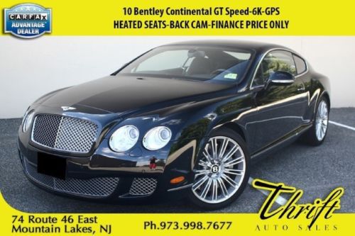 10 bentley continental gt speed-6k-gps-heated seats-back cam-finance price only
