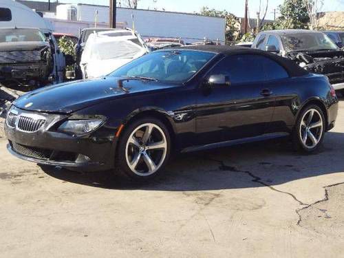 08 bmw 650i 2dr convertible salvage repairable only 78k miles will not last runs
