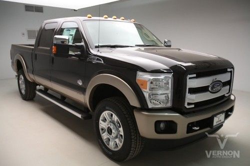 2013 king ranch crew 4x4 fx4 navigation sunroof leather heated 20s chrome diesel